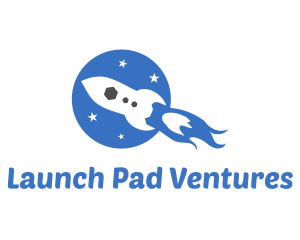 Space Rocket Launch logo design