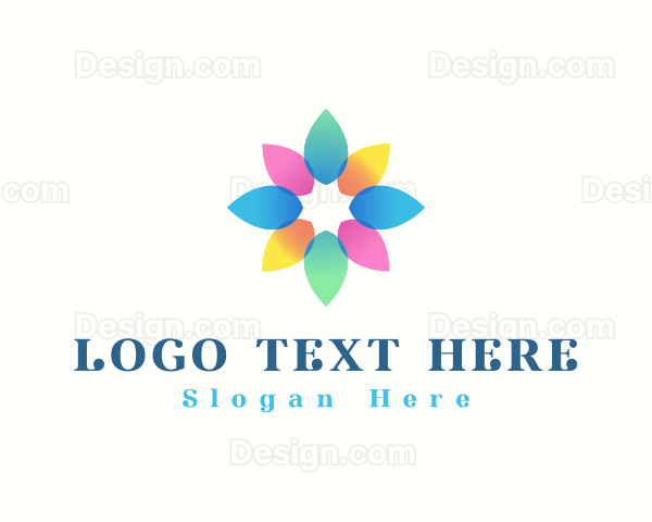 Elegant Flower Petals Logo