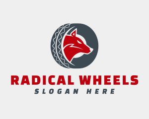 Wolf Tire Wheel logo design