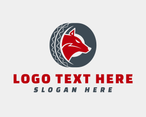 Mascot - Wolf Tire Wheel logo design