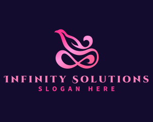 Bird Infinity Ribbon logo design