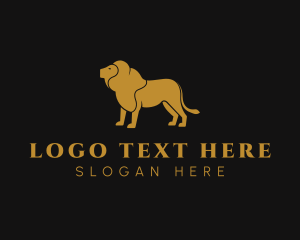 Lion - Golden Deluxe Lion logo design