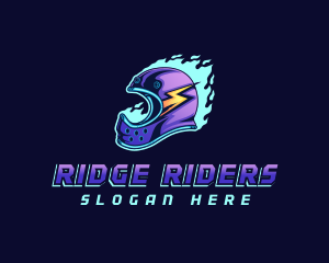 Motorcycle Rider Helmet logo design