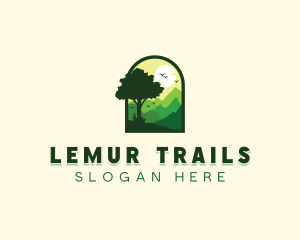 Arch Tree Nature Mountain logo design