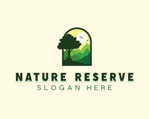 Arch Tree Nature Mountain logo design