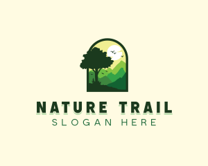 Arch Tree Nature Mountain logo design