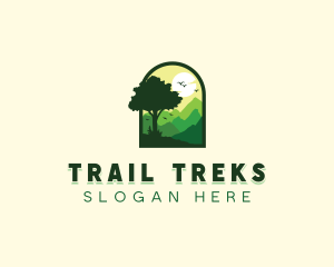 Arch Tree Nature Mountain logo design