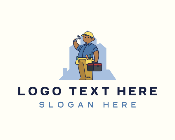 Construction Worker Handyman logo