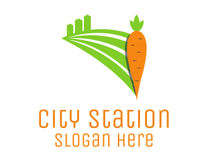 City Farm Carrot logo design