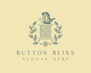 Butterfly Sewing Thread logo design