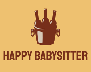 Brown Beer Bucket logo design