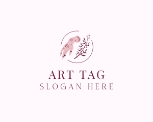 Floral Nail Art logo design