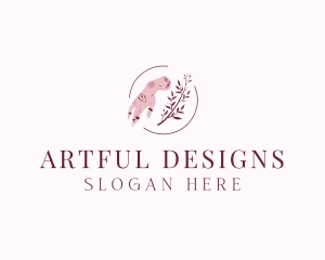 Floral Nail Art logo design