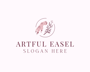 Floral Nail Art logo design