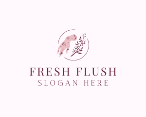 Floral Nail Art logo design