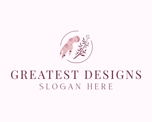 Floral Nail Art logo design