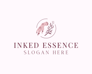 Floral Nail Art logo design