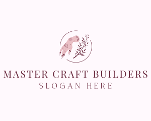 Floral Nail Art logo design