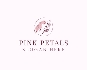 Floral Nail Art logo design