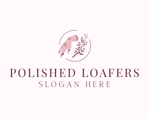 Floral Nail Art logo design