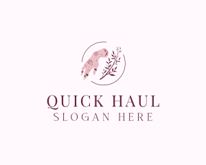 Floral Nail Art logo design