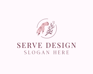 Floral Nail Art logo design