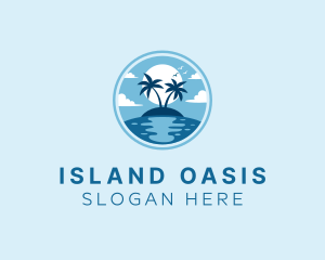 Beach Island Vacation logo design