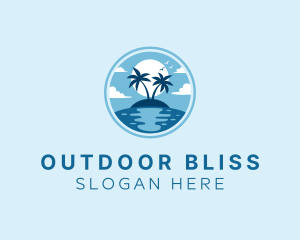 Beach Island Vacation logo design