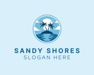 Beach Island Vacation logo design