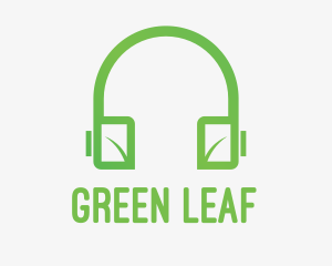 Green Leaf Headphones logo design