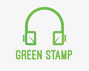 Green Leaf Headphones logo design