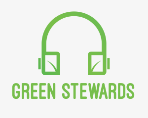 Green Leaf Headphones logo design