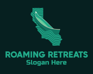 California Map Boat logo design