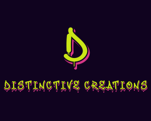 Paint Drip Graffiti Art logo design