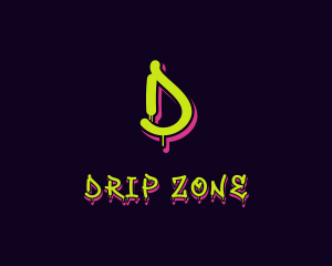 Paint Drip Graffiti Art logo design