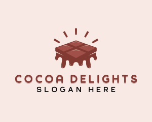 Melted Chocolate Bar logo design