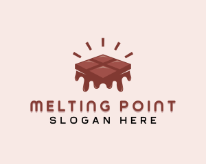 Melted Chocolate Bar logo design