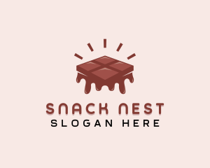 Melted Chocolate Bar logo design