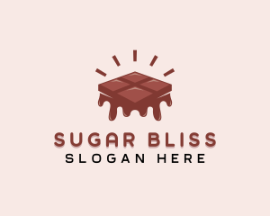 Melted Chocolate Bar logo design