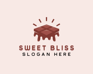 Melted Chocolate Bar logo design