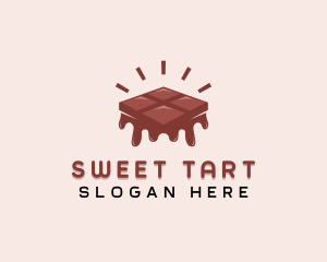 Melted Chocolate Bar logo design