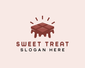 Melted Chocolate Bar logo design