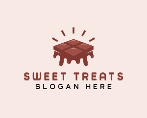 Melted Chocolate Bar logo design