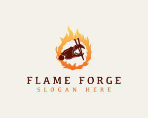 Fire Restaurant Crab logo design