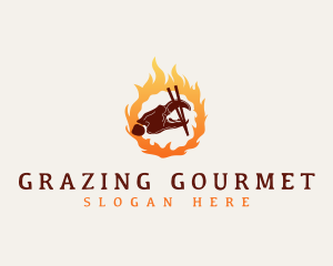 Fire Restaurant Crab logo design