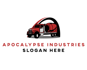 Industrial Cement Truck logo design