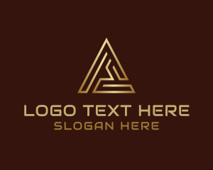 Generic Golden Triangle Letter A logo design