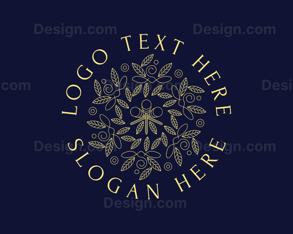 Yellow Floral Ornament Logo