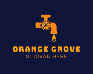 Orange Dew Faucet logo design