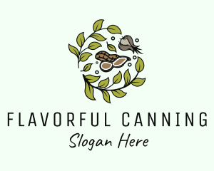 Peanut Garlic Leaf logo design